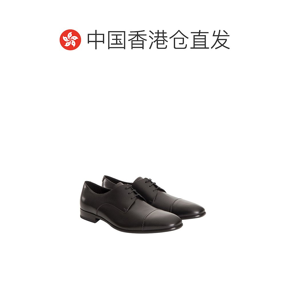 香港直邮FerragamoSALVATORE FERRAGAMO 男士黑色牛皮商务皮鞋  0 - 图1