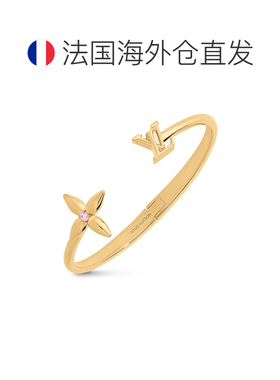 自营欧洲直邮LV路易威登 Louisette女士金色金属logo标识手链配饰