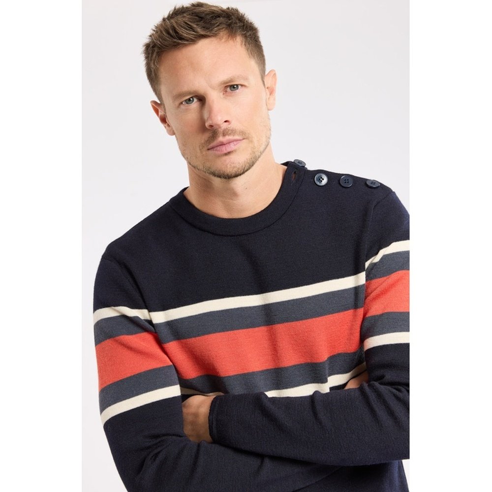 自营欧洲直邮Armor Lux Deauville男士羊毛条纹圆领针织衫长袖,淘宝优惠券,粉丝福利购,淘宝优惠卷