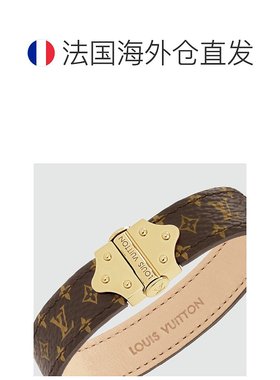 自营1h可退 欧洲直邮LV路易威登 女士金色/棕色帆布手链时尚高级