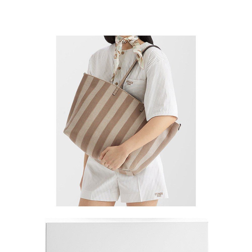 香港直邮Fendi 大号条纹购物袋 8BH425AUPJ,淘宝优惠券,粉丝福利购,淘宝优惠卷