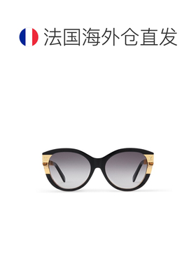 自营欧洲直邮LV路易威登 Petit Soupçon女士黑色醋酸纤维猫眼太阳