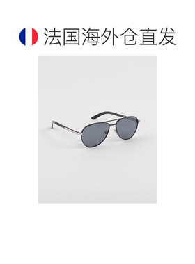 自营欧洲直邮Prada普拉达 男士黑色金属遮光防眩光太阳眼镜太阳镜