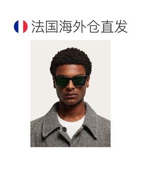 自营欧洲直邮Ferragamo菲拉格慕 男士黑色Acetate Renew矩形太阳
