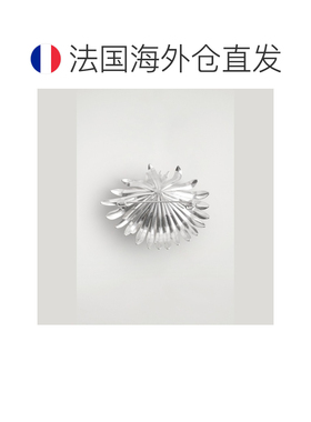自营欧洲直邮COS 女士银色黄铜抽象花卉胸针配饰
