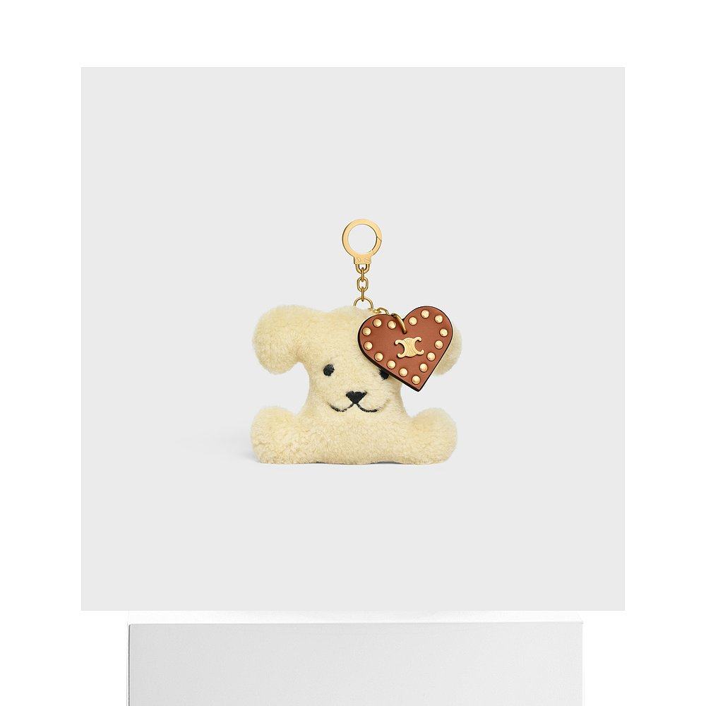 欧洲直邮Celine (2025) POM-POM TRIOMPHE 包袋配饰 羊毛和小牛皮,淘宝优惠券,粉丝福利购,淘宝优惠卷