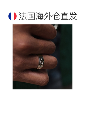 自营欧洲直邮Dior迪奥  Trefle男士银色925银CD Icon戒指