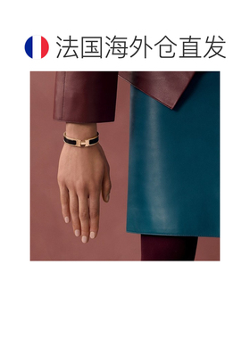 自营欧洲直邮HERMES/爱马仕Clic H系列 亮红色珐琅钯金饰面金属细