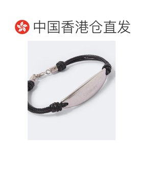 香港直邮Saint Laurent 圣罗兰 男士 皮革手链 black黑色 舒适时