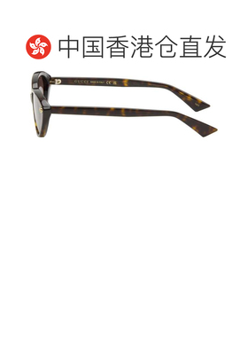 1h可退 香港直邮Gucci 古驰 女士 棕色 Light Acetate 太阳镜 GG2
