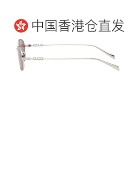 1h可退 香港直邮Gucci 古驰 男士 银色 Oval Frame 太阳镜 GG1940