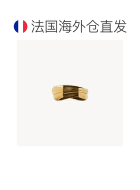 自营欧洲直邮YSL圣罗兰 女士古金色黄铜交织手镯