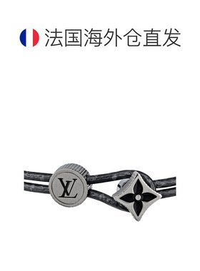 自营1h可退 欧洲直邮LV路易威登手链女士帆布制金属标识饰双层结