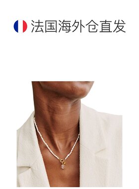 自营欧洲直邮Sezane 23新款 IRMA PERLES女士白色不规则珍珠项链