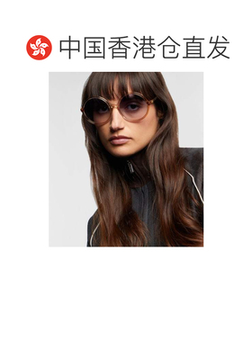 1h可退 香港直邮Miu Miu 缪缪 女士 徽标圆形太阳眼镜 blue蓝色