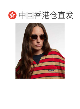 1h可退 香港直邮Prada 普拉达 女士 标志性扣板圆形太阳眼镜