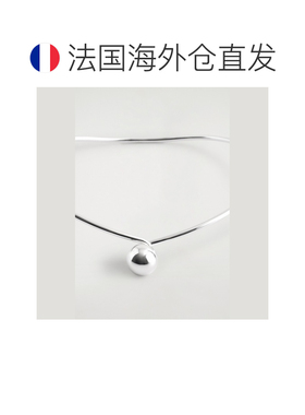 自营欧洲直邮COS 女士银色黄铜石英珍珠项圈吊坠