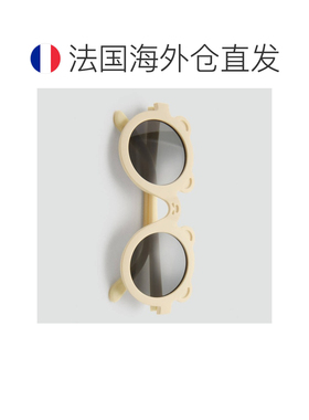 自营欧洲直邮MANGO 婴儿米白色聚碳酸酯小熊太阳镜