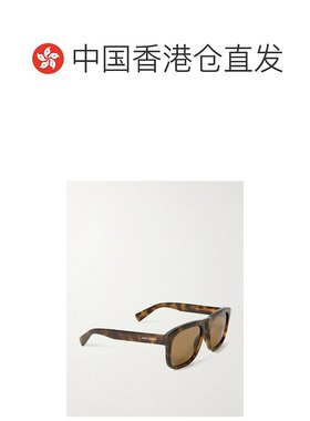1h可退 香港直邮Saint Laurent 圣罗兰 女士 方形框龟甲色醋纤太