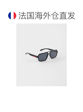 自营欧洲直邮Prada普拉达 Linea Rossa系列男士黑色尼龙防护紫外