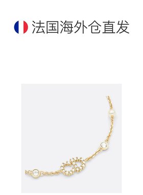 欧洲直邮DIOR迪奥 CLAIR D LUNE水晶树脂圆珠镀金优雅女士手链