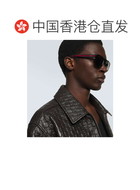 1h可退 香港直邮Gucci 古驰 男士 方框太阳眼镜 black黑色 舒适时
