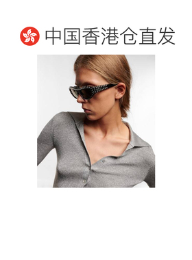 香港直邮Gucci 古驰 女士 铆钉猫眼太阳眼镜 black黑色 舒适时尚