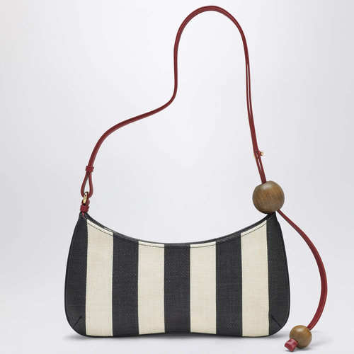 1h可退 香港直邮Jacquemus 女士 Le Bisou Perle 条纹包包(黑/象) - 图0