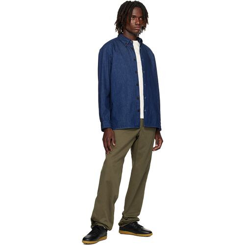 1h可退 香港直邮A.P.C. 男士 海军蓝 Mathias 牛仔衬衫 COHALH125 - 图2