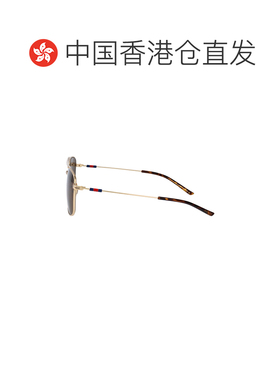 1h可退 香港直邮Gucci 古驰 男士 GOLD-GOLD-BROWN 金属太阳眼镜