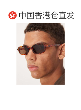 1h可退 香港直邮ASOS 男士 frame 设计窄款方形棕色镜片橙色龟甲