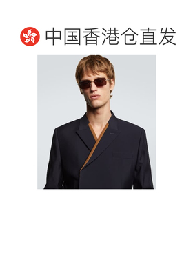 1h可退 香港直邮Gucci 古驰 男士 马衔扣矩形太阳眼镜 metal金属