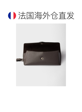 自营欧洲直邮PRADA普拉达 男士深咖色Saffiano皮革眼镜盒