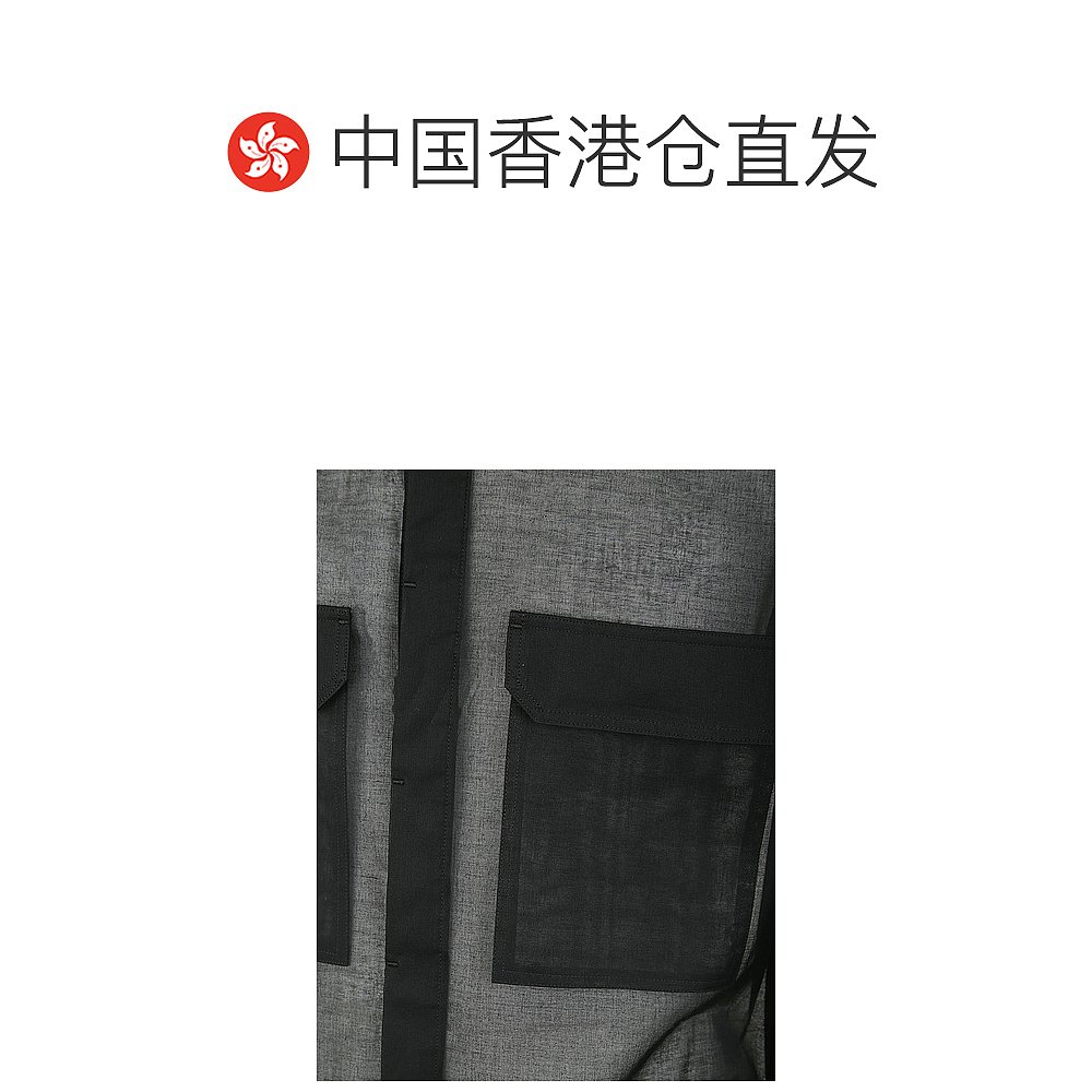 香港直邮Rick Owens 翻领长袖衬衫 RU01D3291OR - 图1