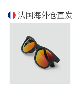 自营欧洲直邮Mango芒果 儿童黑色方形太阳镜