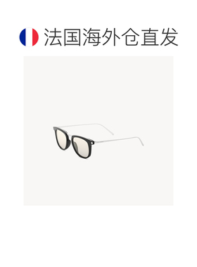 自营欧洲直邮YSL圣罗兰 SL 753女士黑色/银色/浅黄色醋酸纤维惠灵