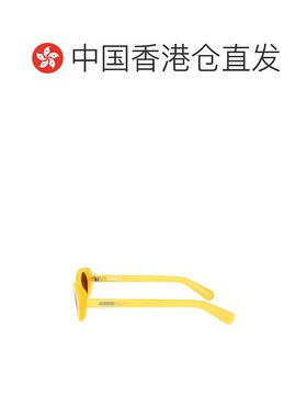 1h可退 香港直邮Jacquemus 女士 BANANA/ SILVER/ 酒红色醋纤太阳