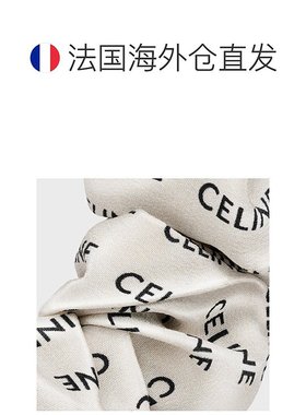 欧洲直邮Celine思琳条纹手镯金色饰面黄铜和黑色桑蚕丝小众大气