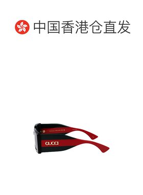 1h可退 香港直邮Gucci 古驰 女士 矩形框太阳镜 GG1860S black黑