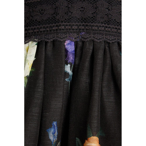 1h可退 香港直邮ZIMMERMANN 女士 印花凸纹蕾丝拼接亚麻真丝混纺 - 图2