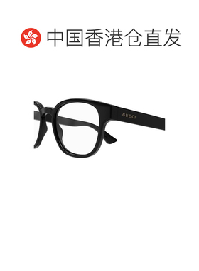 1h可退 香港直邮Gucci 古驰 男士 徽标平光镜 GG1343O black黑色
