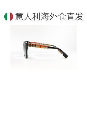 欧洲直邮burberry博柏利格纹镜腿方形 太阳镜男女同款0BE4335