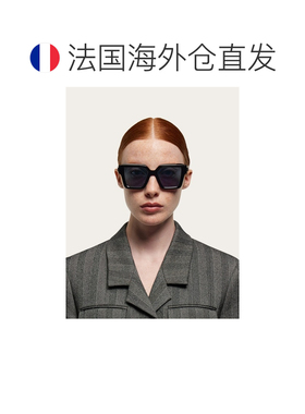 自营欧洲直邮Ferragamo菲拉格慕 女士黑色醋酸纤维矩形太阳镜