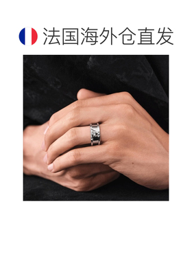 自营欧洲直邮LV路易威登 Volt灰色白金logo标识戒指男女通用