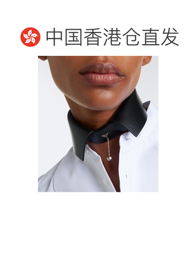 香港直邮Fendi 芬迪 女士 精饰皮革衣领 black黑色 舒适时尚