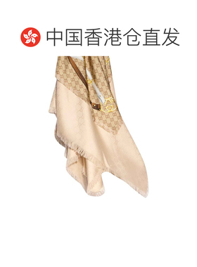 香港直邮GUCCI 女士围巾 8737483GAQ19965BEIGE A【付后1h可退】
