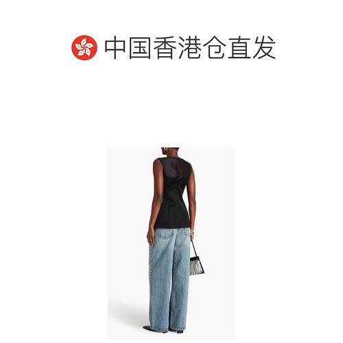 1h可退 香港直邮KHAITE 女士 Sasmo 棉混纺缎面欧根纱上衣 230717 - 图1