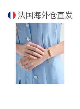 自营欧洲直邮PRADA普拉达 女士金色/多色珐琅金属手链