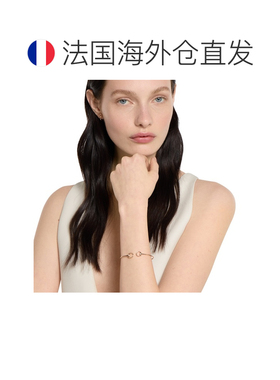 自营欧洲直邮GUCCI古驰 Horsebit女士玫瑰金18K金钻石手镯