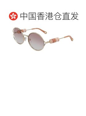 1h可退 香港直邮Chloe 蔻依 女士 圆形框太阳镜 CE167S7 beige米
